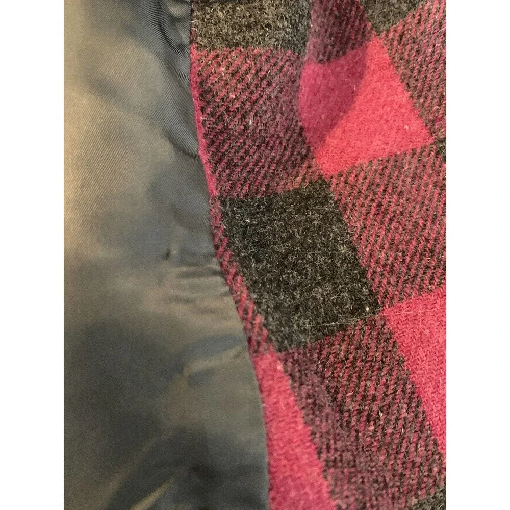 Vintage Exclusive Saks Fifth Avenue Wool Blend Pink Black Plaid Size 8 - Picture 4 of 10